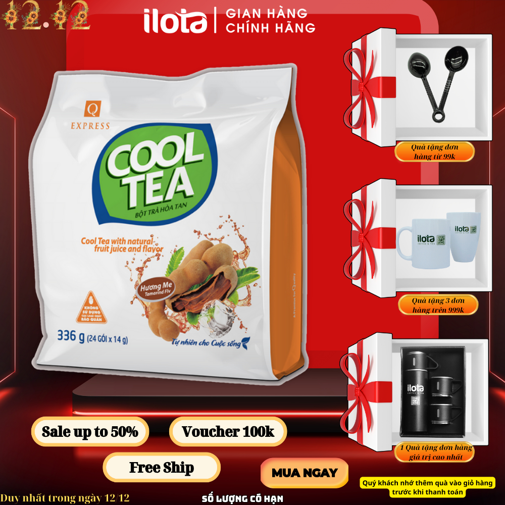 Tran Quang Cooltea インスタント タマリンド ティー (24 パック x 14gr の袋)