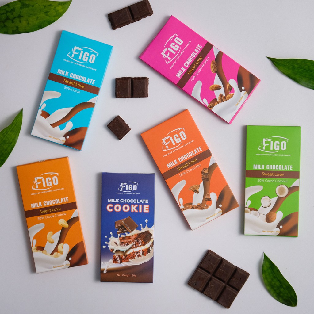 試用価格バー50g]ミルクチョコレートダークチョコレート各種味50gフィゴ