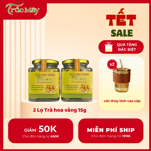 Truc May Truc May Yellow Flower Tea Natural Ingredients 15g x 2 Pcs Gift Set