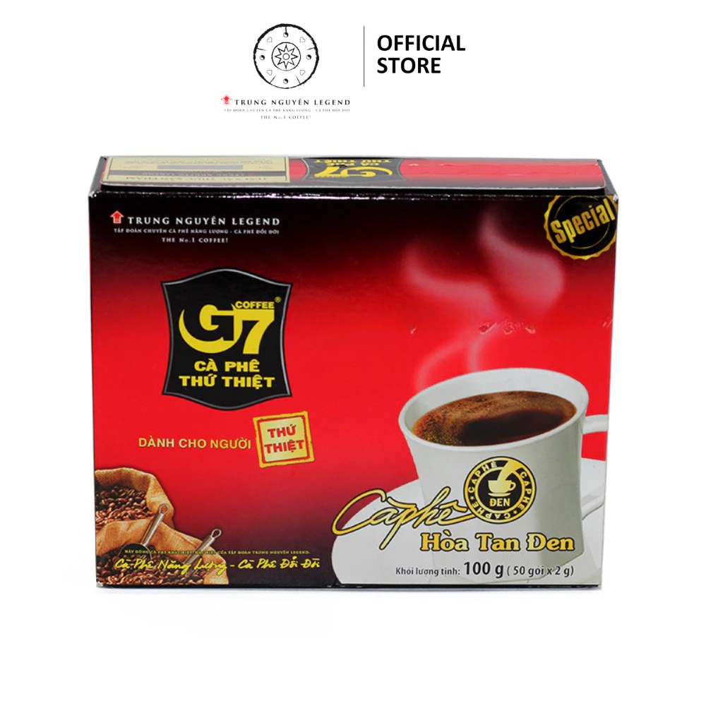 G7 ブラック無糖インスタントコーヒー 50袋入り（チュングエン）