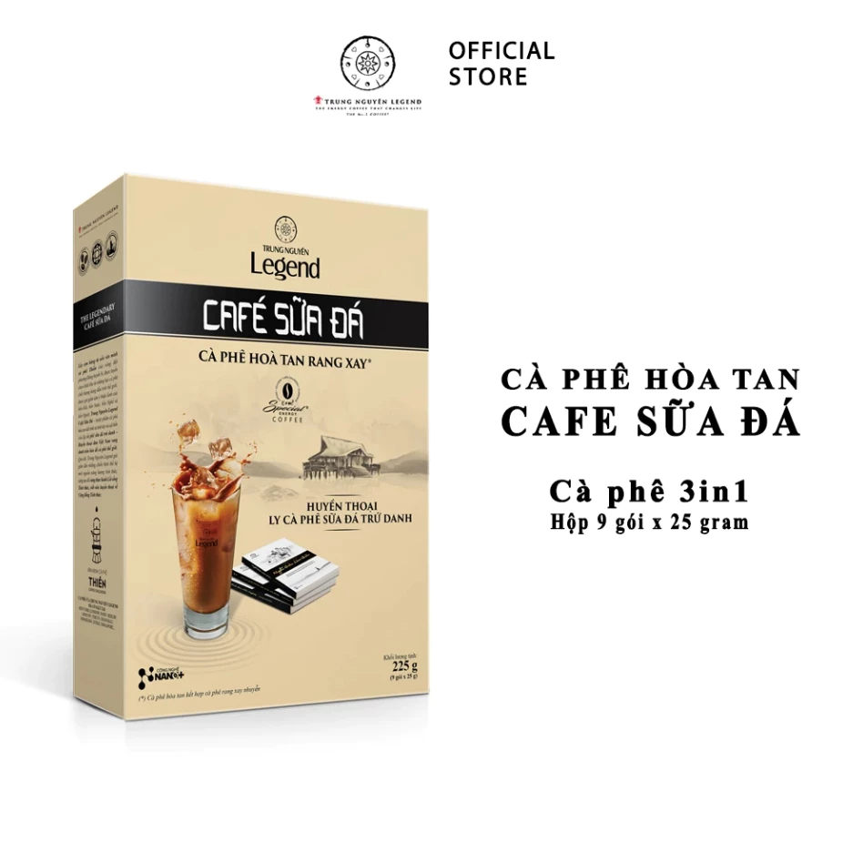 チュンウェンレジェンド - カフェスアダー (ベトナム式アイスミルクコーヒー) - 9袋 x 25g