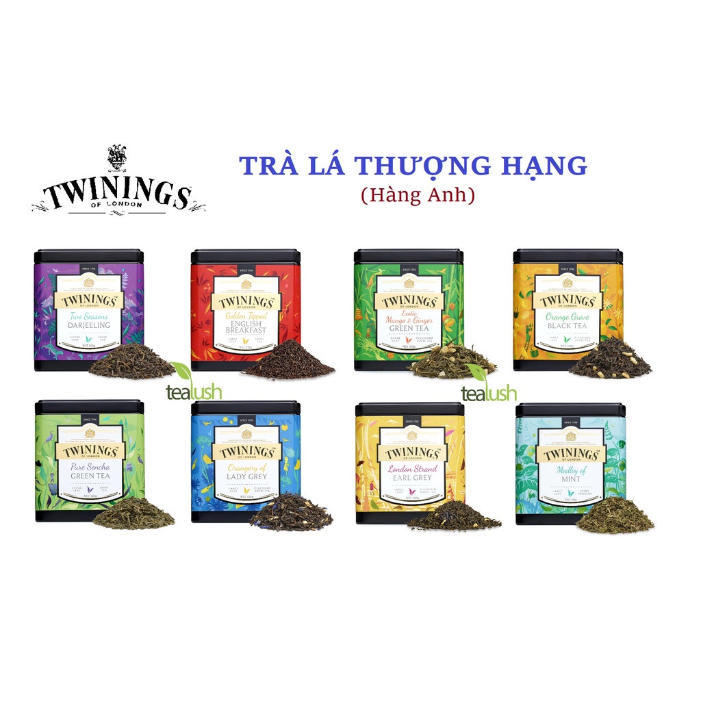 リーフティー マルチフレーバー 高級ブリキ箱 茶葉 英国産 Twinings