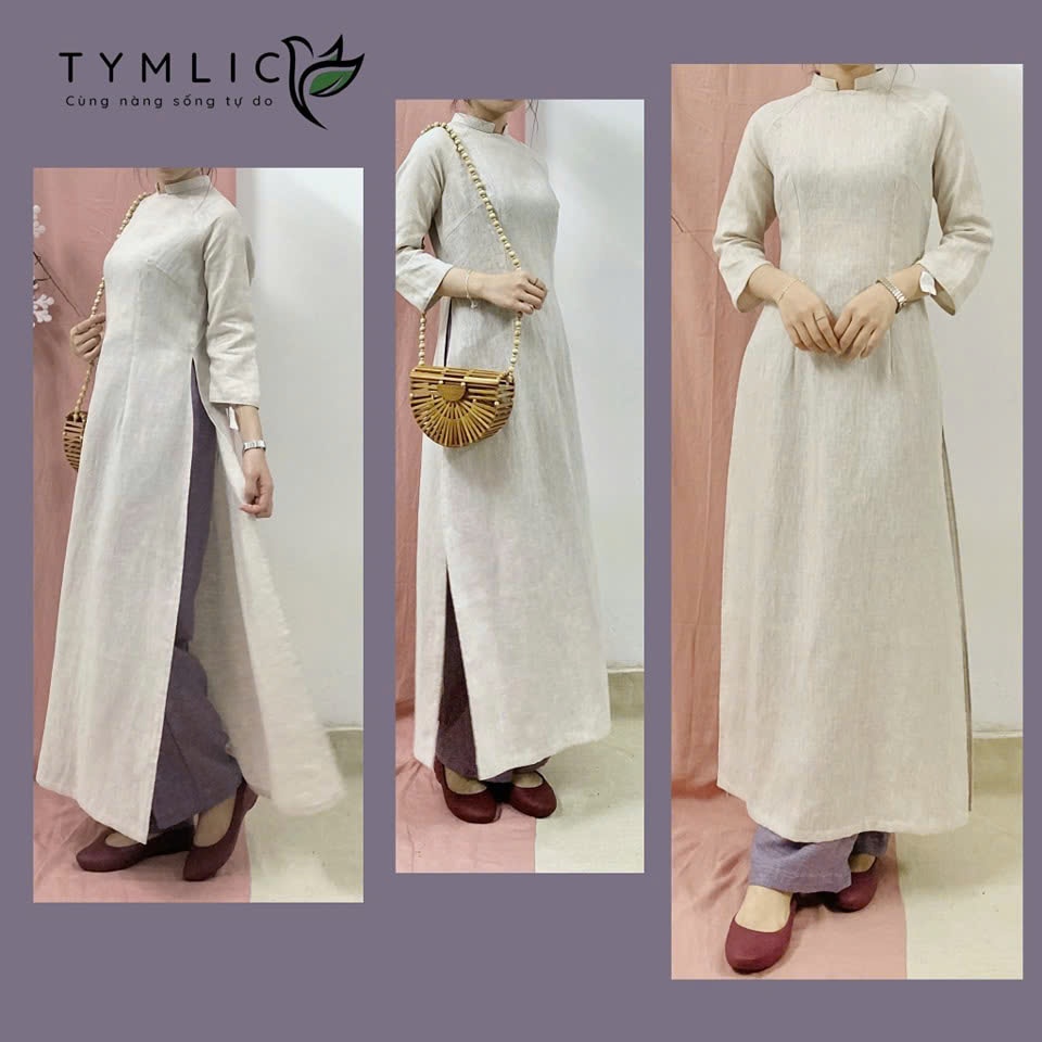 TYMLIC トラディショナル アオザイ リネンプレミアム仕立て S-XLサイズ TYMLIC