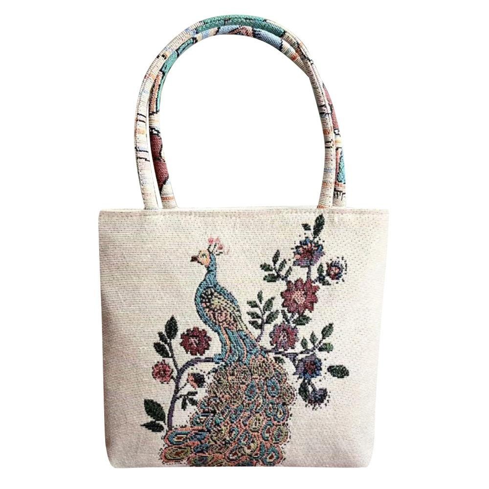 UUMIR Cシリーズ トートバッグ 花猫刺繍 大容量 リユーザブル
