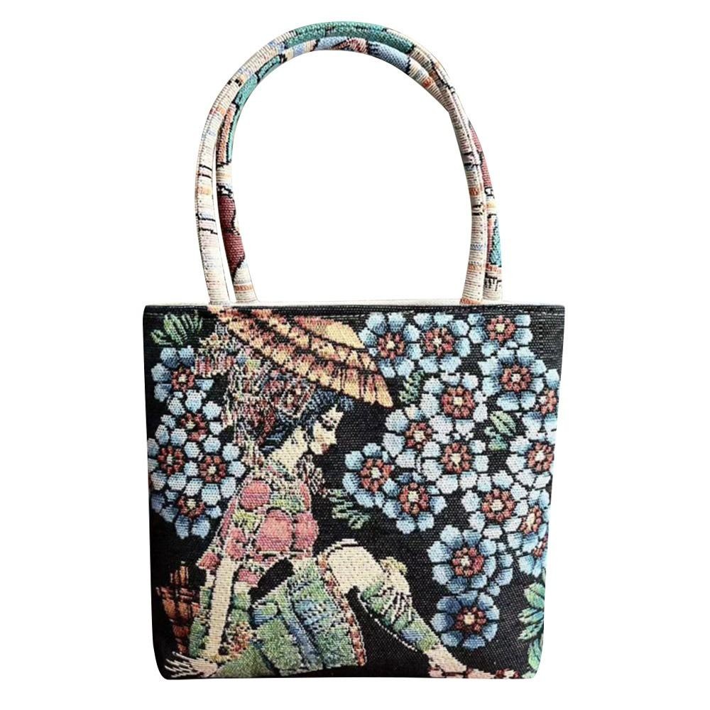 UUMIR Fシリーズ トートバッグ 花猫刺繍 大容量 環境配慮