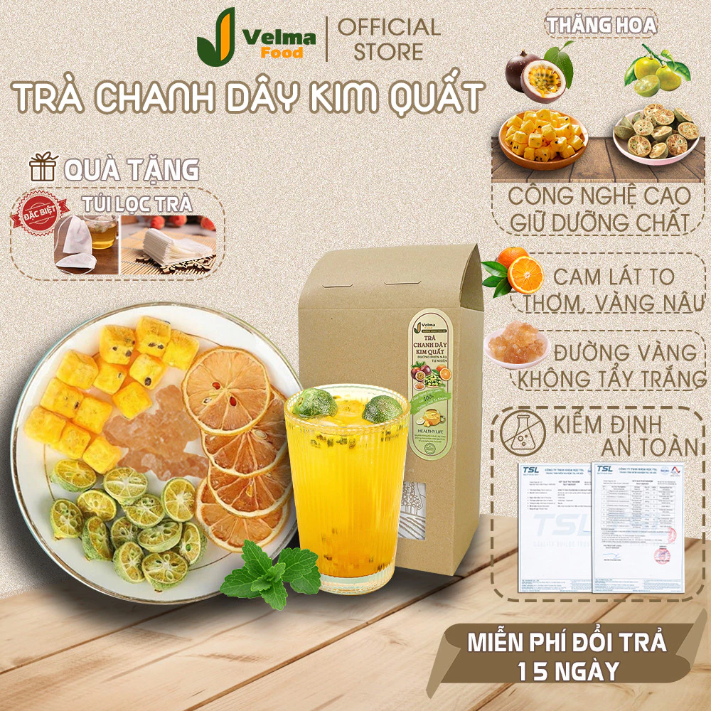 Velmafood 爽やか金柑レモンハーブティー 28包入りジップバッグ | 天然素材＆安全認証済みヘルシードリンクセット