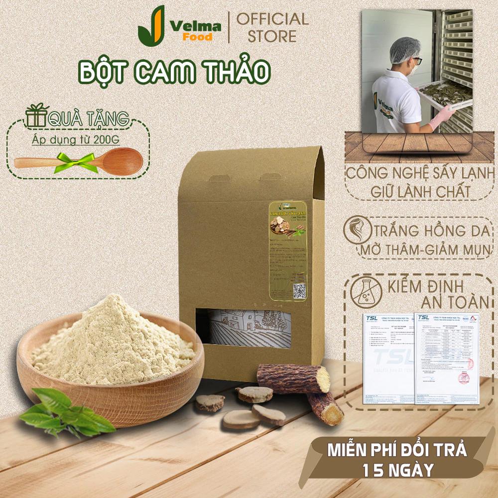 Velmafood 純粋甘草パウダー 200g (ジップ袋) - 安全検査済・超微粉末