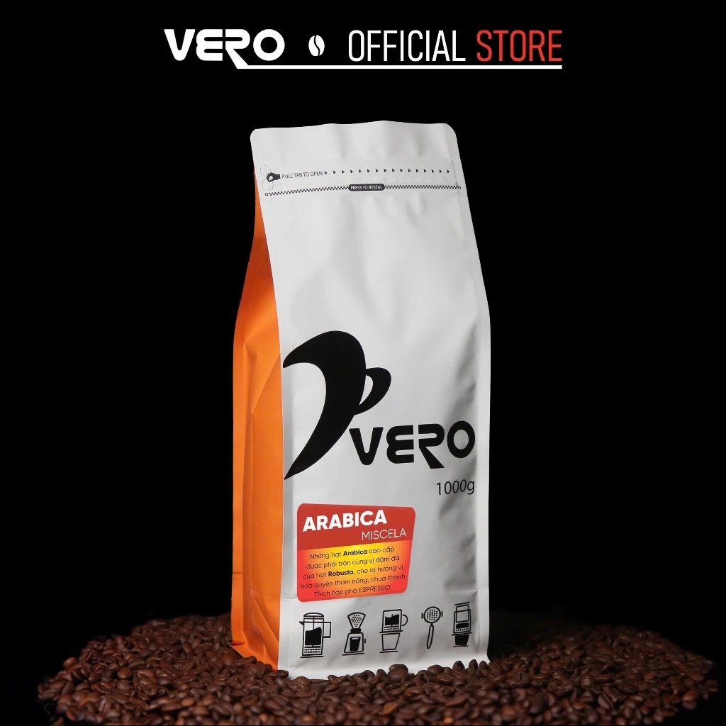 ヴェロ アラビカ ミセラ 中煎り (1000g) マシン抽出用コーヒー粉