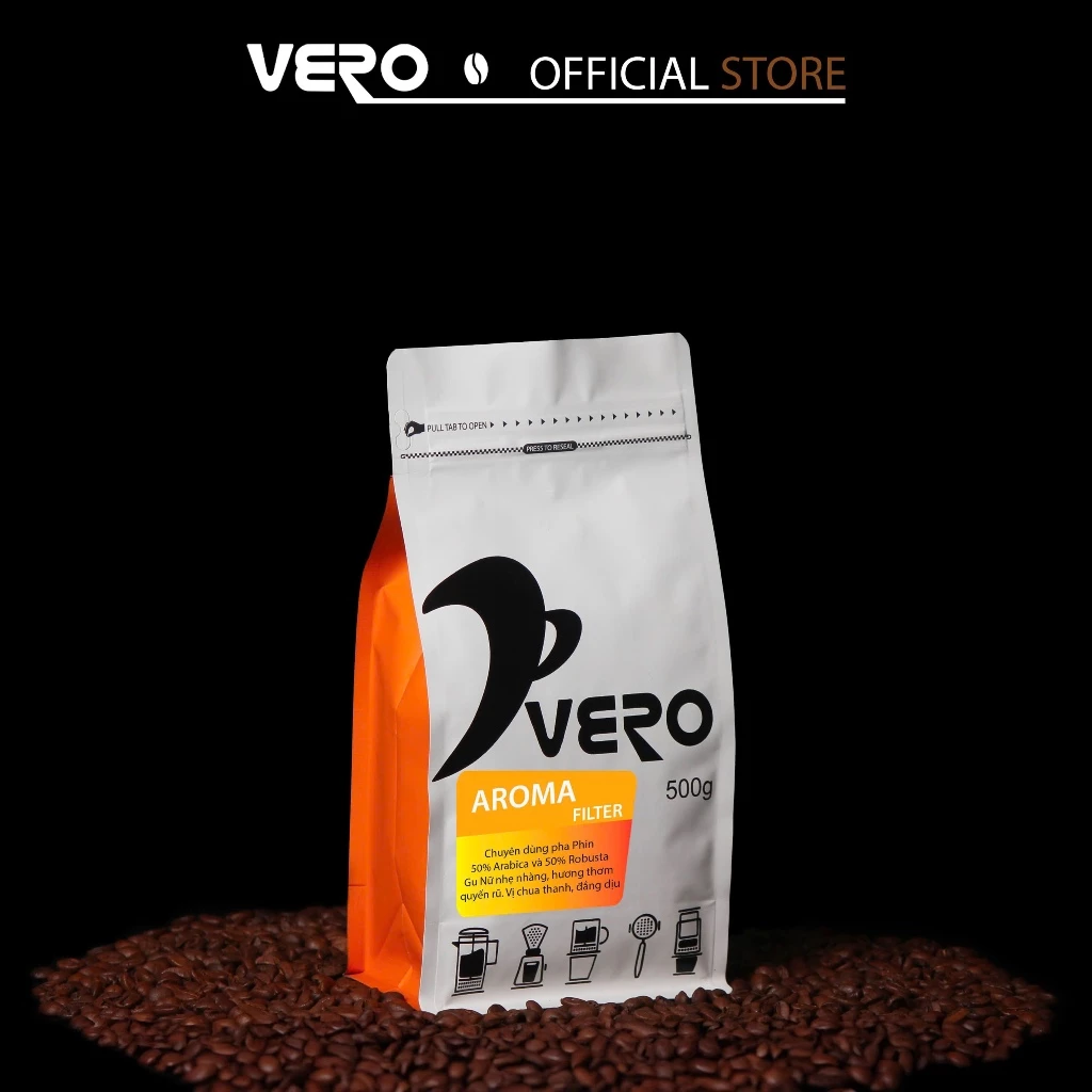 ヴェロアロマフィルター 挽き豆コーヒー（粉）Phinコーヒー用 500g