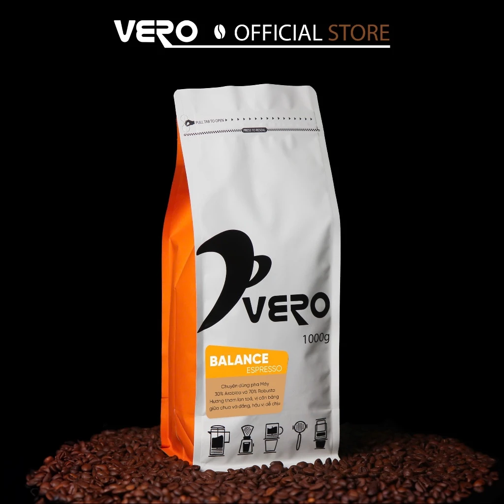 ヴェロ バランス エスプレッソ 挽き豆コーヒー 1000g - バランスの取れた本格エスプレッソ
