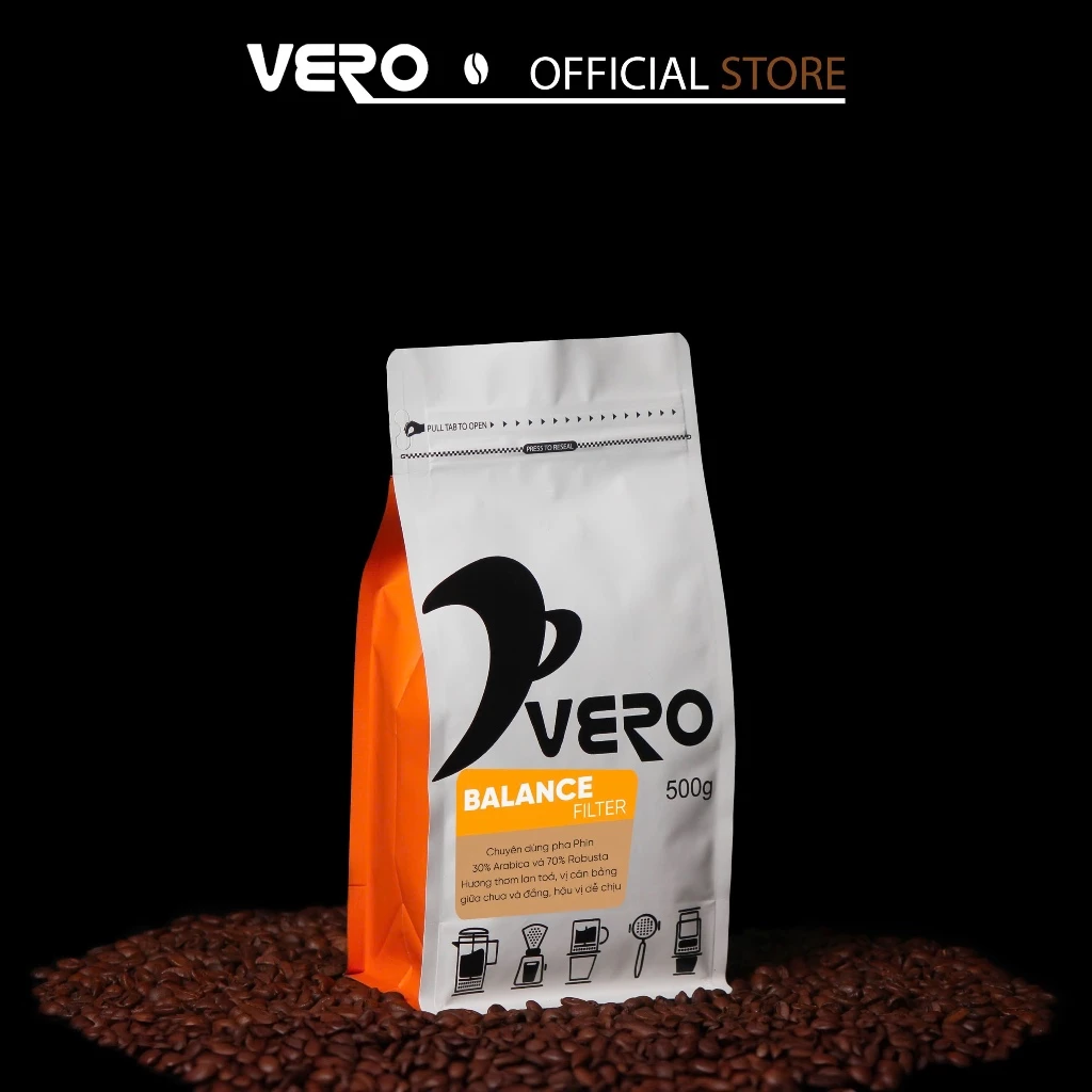 ヴェロバランスフィルターコーヒー 細挽き粉 500g