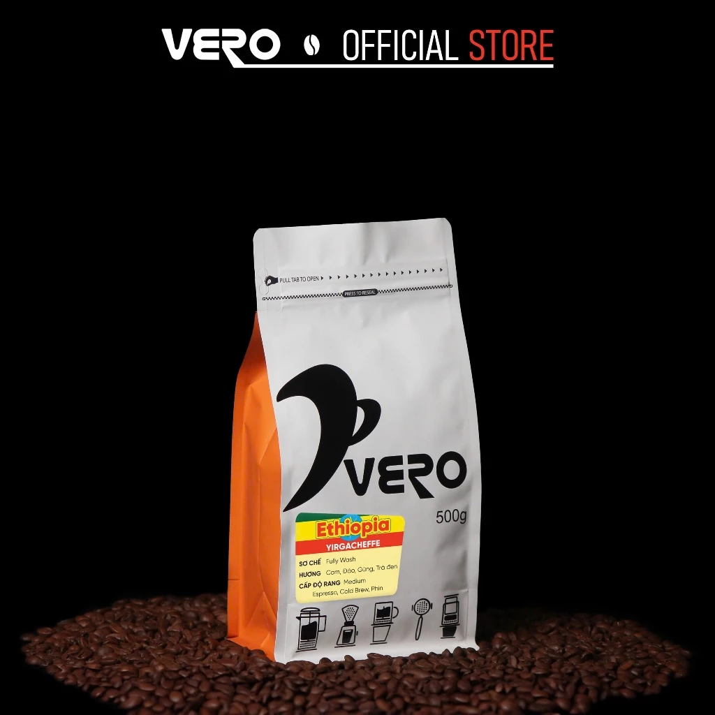 Vero エチオピア イルガチェフェ ミディアムロースト スペシャルティコーヒー豆 (500g) - ウォッシュドプロセス