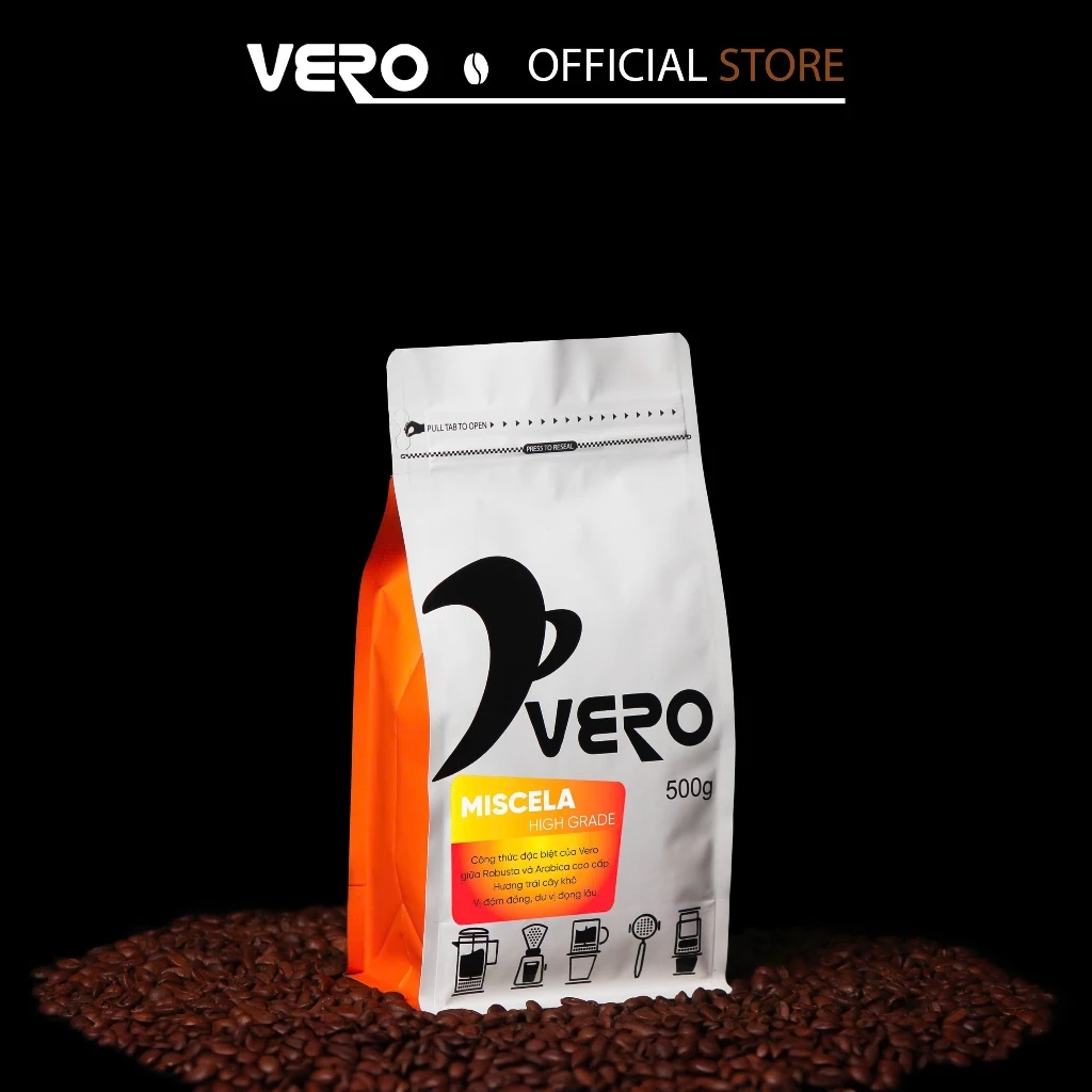 ヴェロ・ミセラ ハイグレード 中煎りコーヒー豆 500g (ホールビーン)