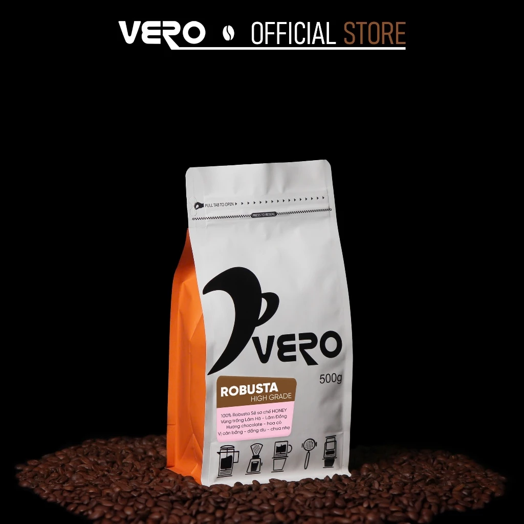 ヴェロ ロブスタ ハイグレード 挽き豆 (フィン式) 500g | ベトナム産 高級ロブスタコーヒー