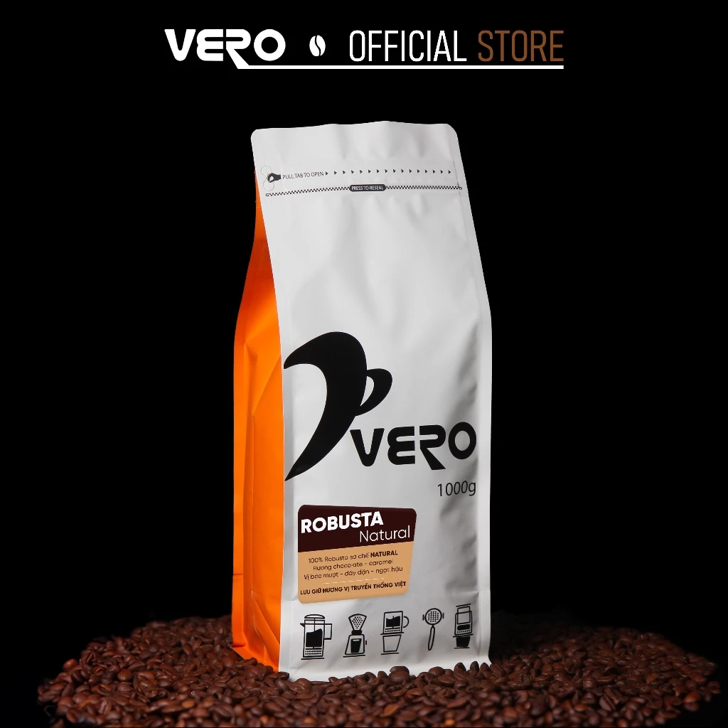 ヴェロ ロブスタ ナチュラル 挽き豆コーヒー（フィン式用）1000g