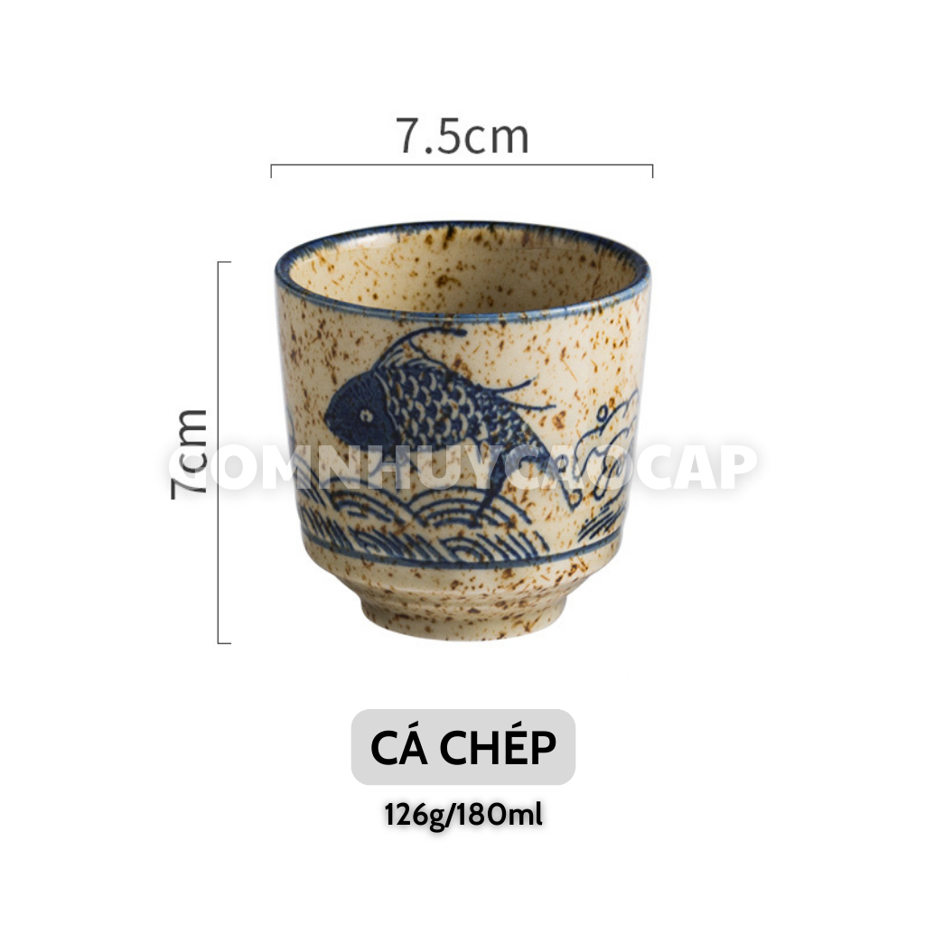ヴィエンセラミック クラシックアート マグカップ 鯉柄高級艶陶器 180ml ヴィエン