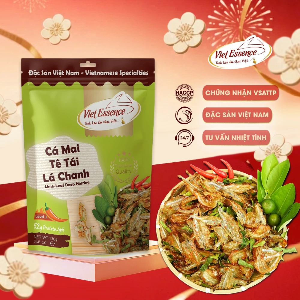 ベトエッセンス カマイ テタイ ライムリーフ味 魚珍味 (130g) - 爽やかスパイシー