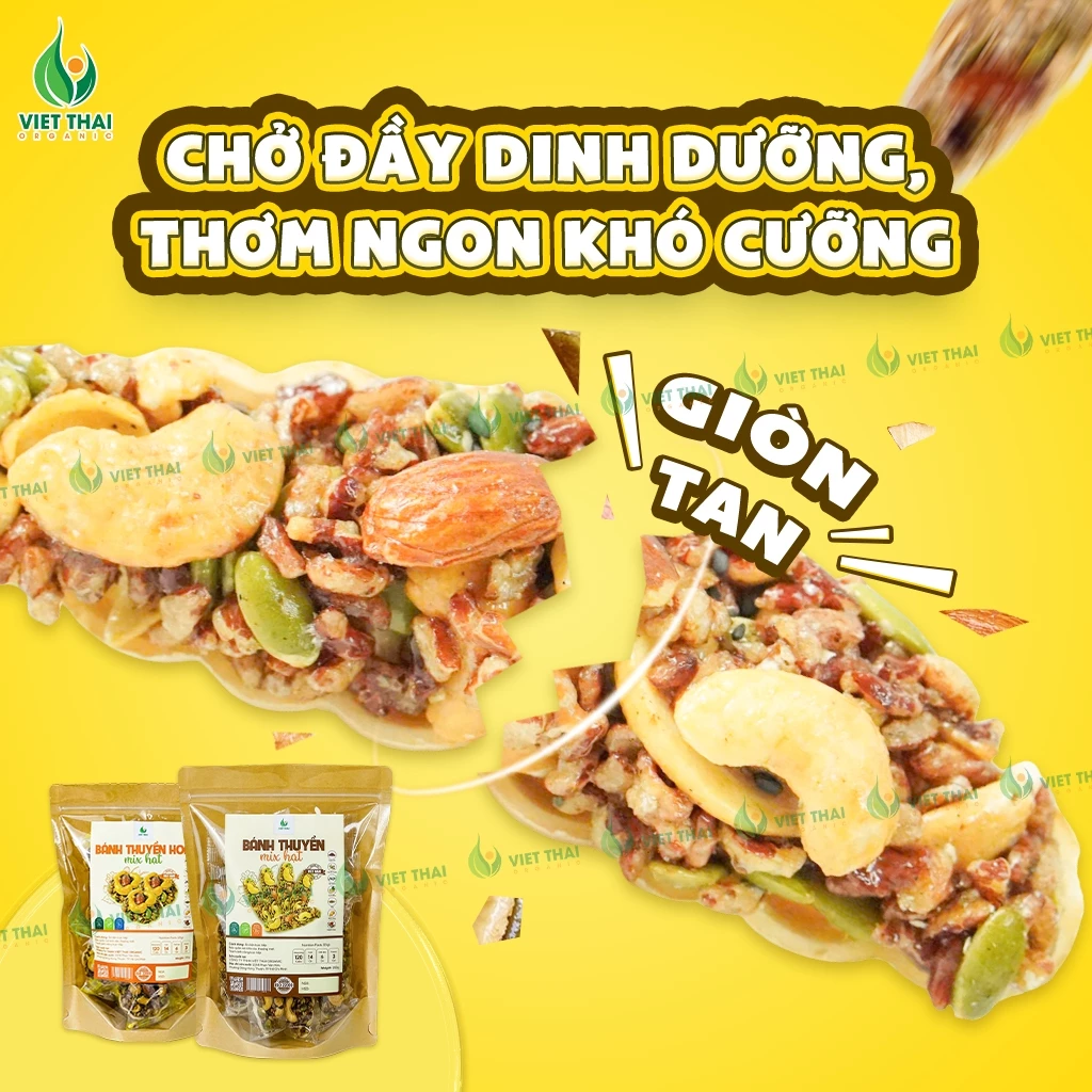 ベトタイ 花舟スーパーシードミックスケーキ – 無糖低カロリー高栄養エナジーバー 250g