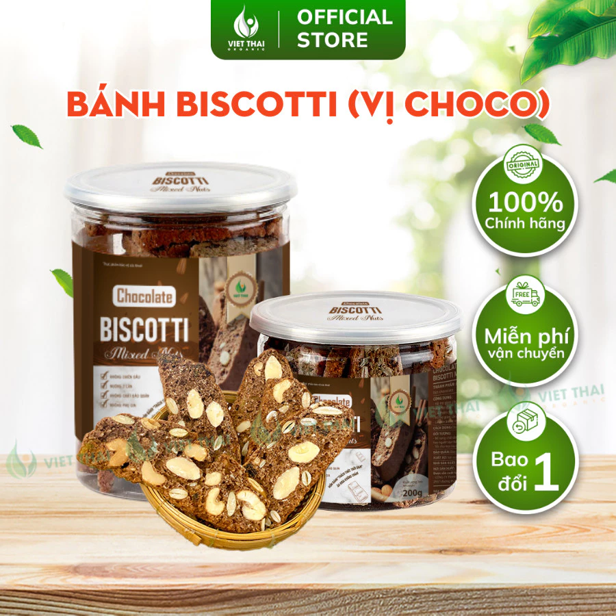 ベトナムタイ ヘルシー 全粒粉スーパーシード チョコレートビスコッティ 300g