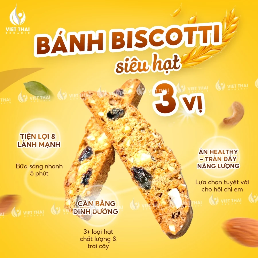 ベトタイ 抹茶へルシー全粒粉スーパーナッツビスコッティ 200g