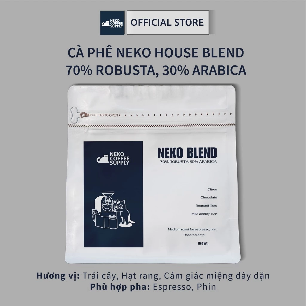 ベトナムコーヒー コールドブリュー専用ブレンド 7/3 (ロブスタ70% アラビカ30%) 挽き豆 500g ネコスペシャルティコーヒー