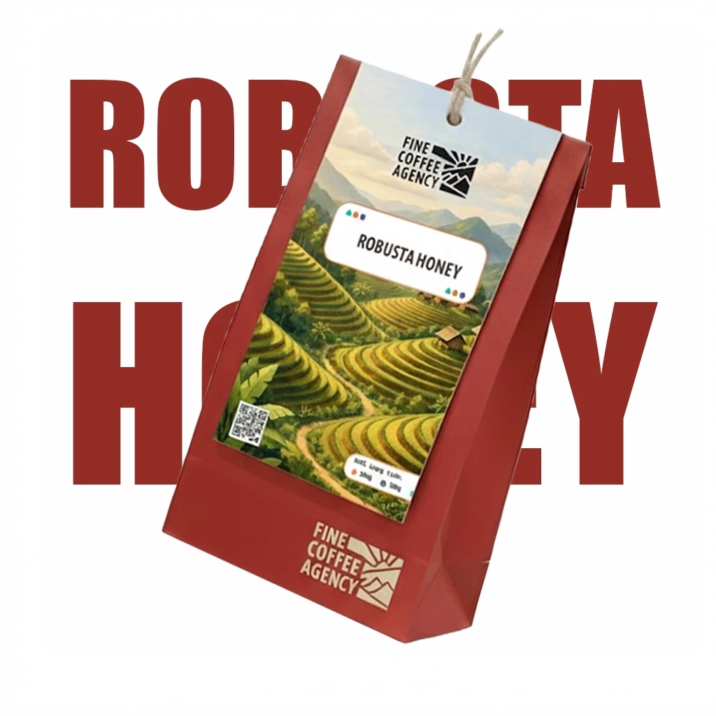 ベトナム産 ロブスタ ハニープロセス 挽き済みコーヒー粉 200g