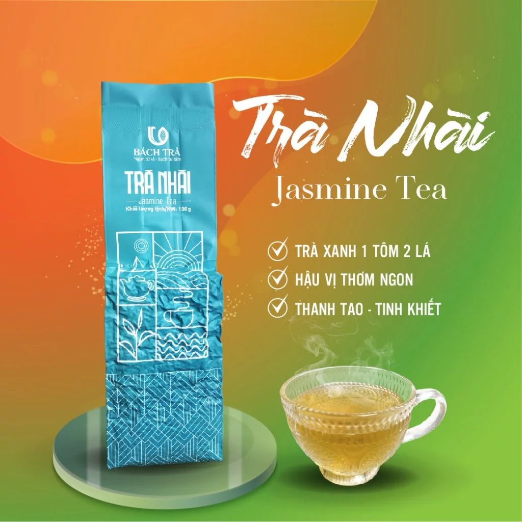 ベトナム産タイグエン緑茶 ジャスミン茶 100g｜優雅な香り、ほのかな甘み｜真空パック
