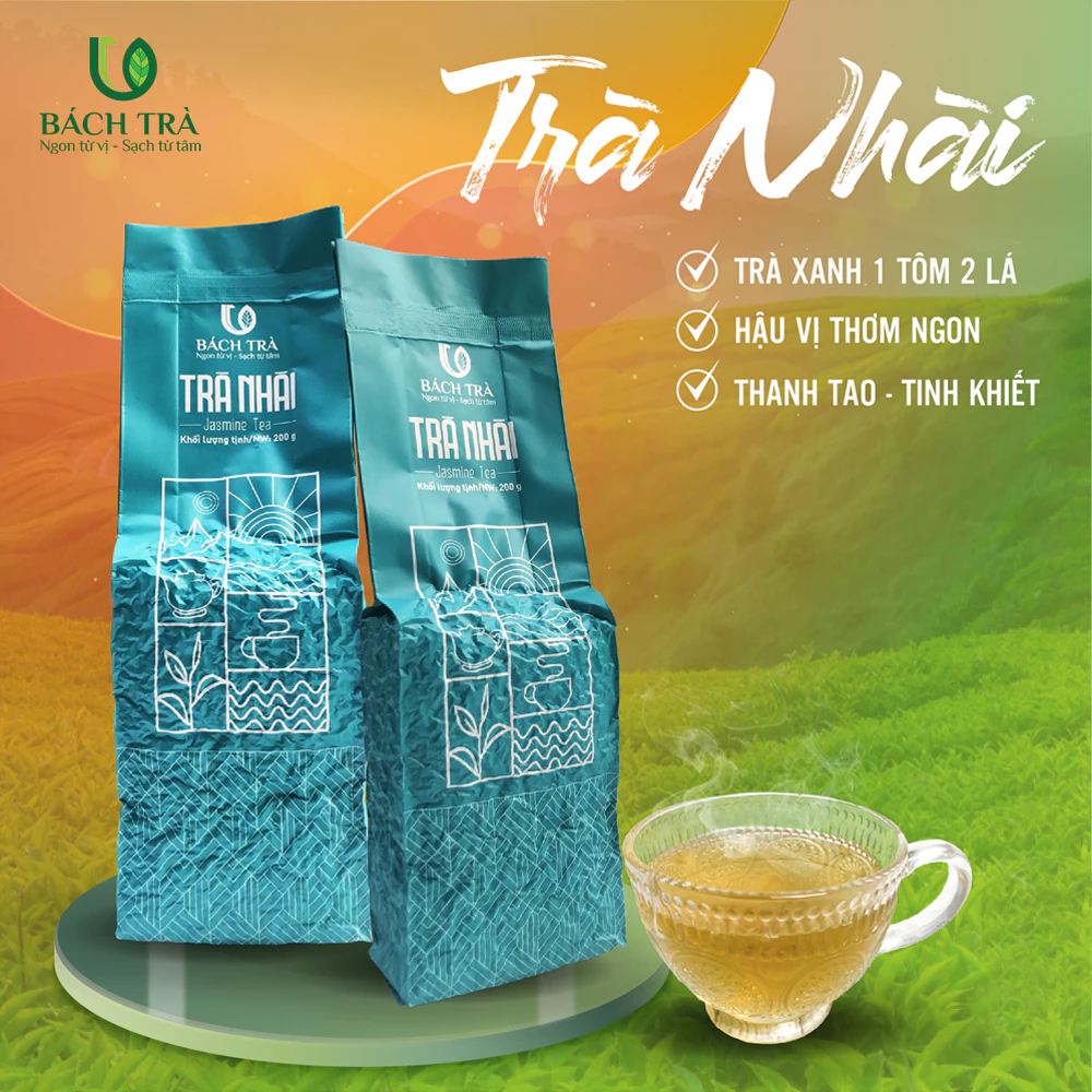 ベトナム産 タイグエン ジャスミン緑茶 200g | 芳醇な香りと甘い余韻 | 真空パック