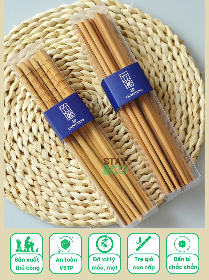 竹箸 10膳セット 高級品  食品衛生上安全 STAY ECO
