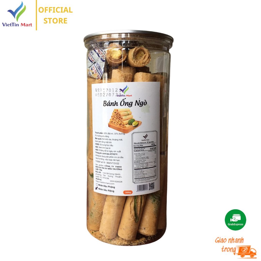 コリアンダークッキー ドリアンクリーム入り 450g Viettin Mart