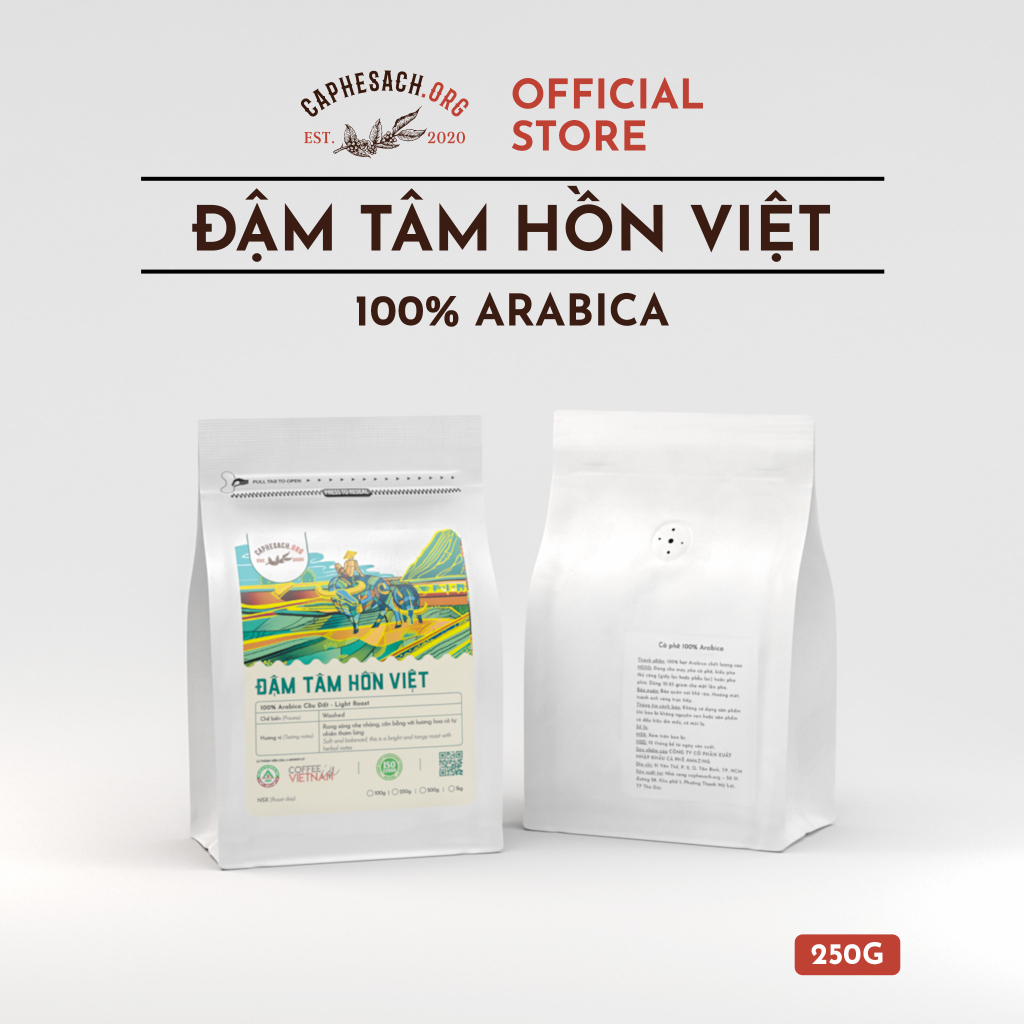 コーヒー豆 100%アラビカ ライトロースト 250g Dam Tam Hon Viet