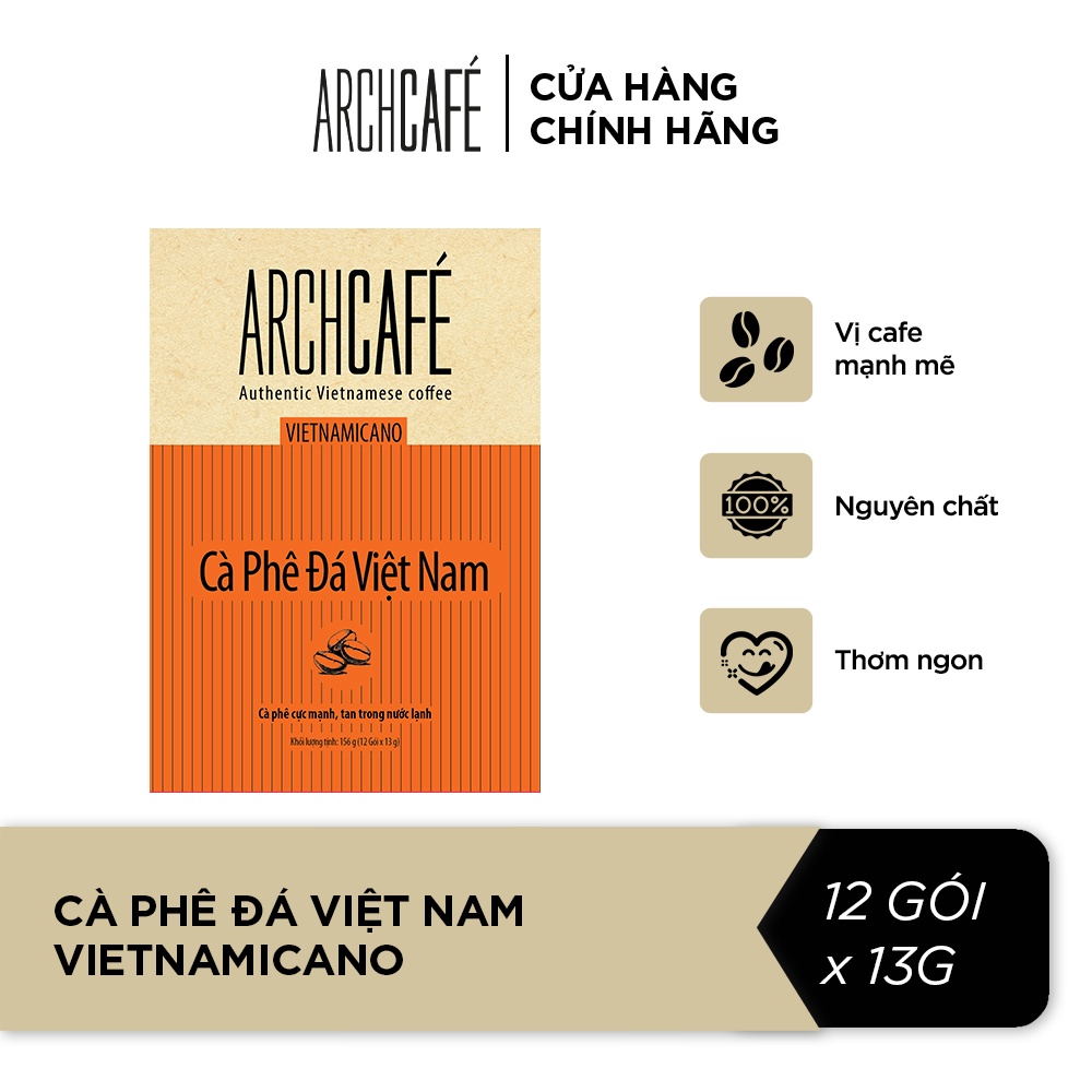 インスタントコーヒー ベトナムアイスコーヒー Ca Phe Da Viet Nam  コーヒーパック(12袋×13g) Archcafe