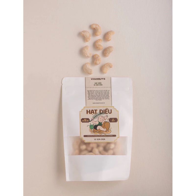 VIGONUTS ココナッツミルク風味カシューナッツ 300g | 濃厚ココナッツミルクの香り、香ばしいカシューナッツのおやつ、ダイエットサポートに最適