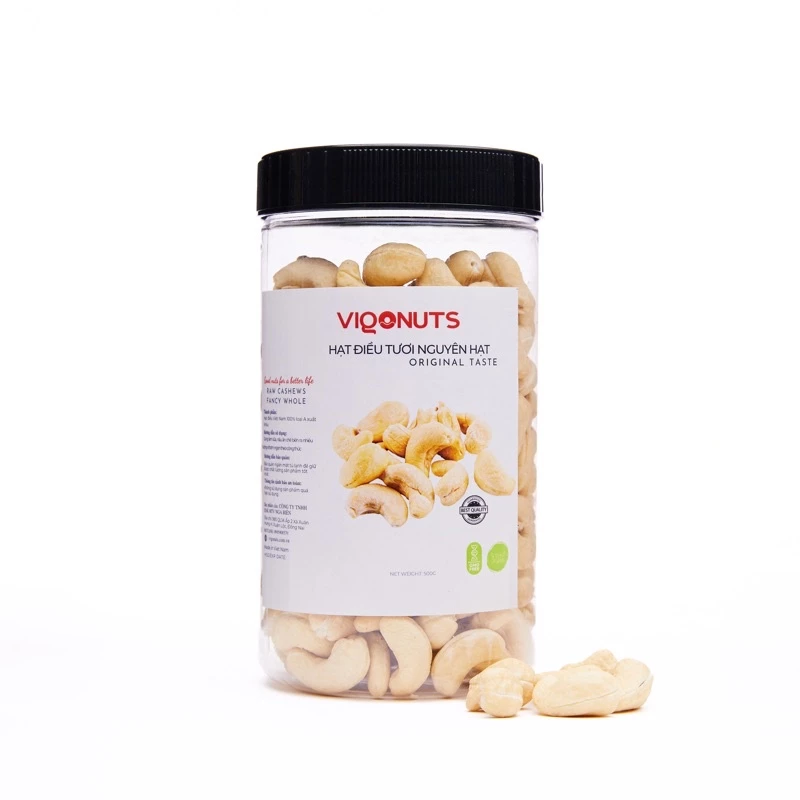 Vigonuts 生カシューナッツ（ホール・皮なし）500g | ナッツミルク・製菓・料理用 | 真空パック