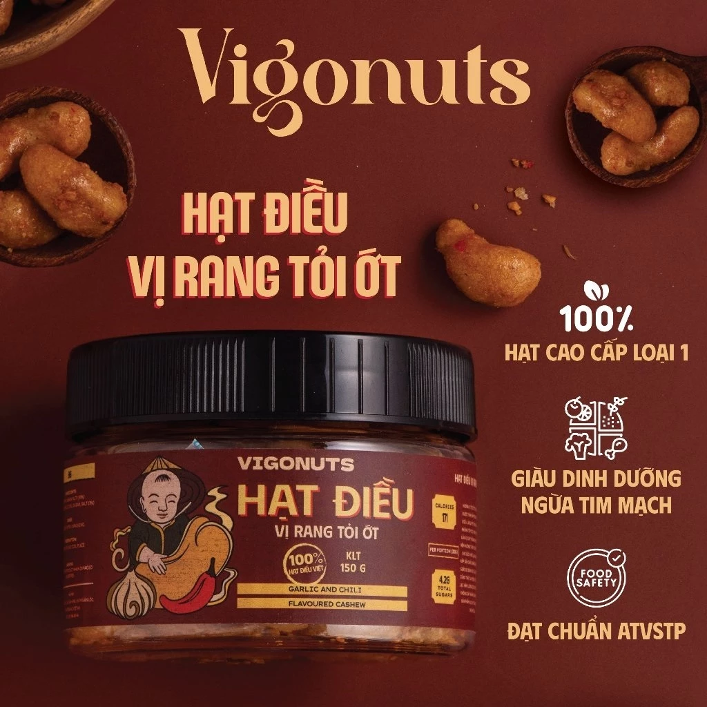 VIGONUTS ガーリックチリ味カシューナッツ 300g