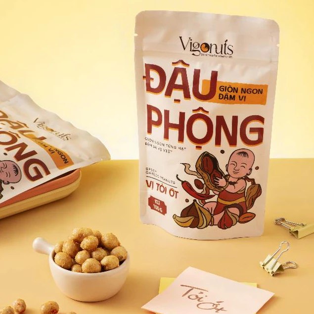 VIGONUTS ガーリックチリピーナッツ 100g - カリカリ香ばしい新感覚おつまみ・おやつ