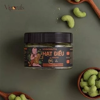 VIGONUTS プレミアムワサビ味カシューナッツ 150g – 刺激的な辛さ、香ばしく濃厚な風味、消化促進効果