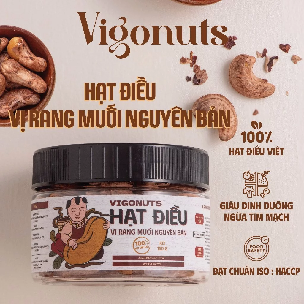 VIGONUTS 絶品塩味ローストカシューナッツ 150g × 6個パック【香ばしさ弾けるカリッとした食感】