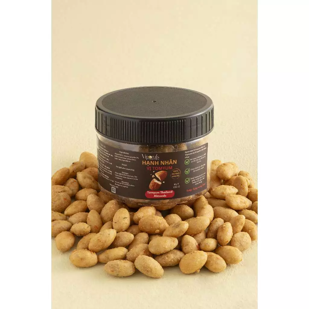 VIGONUTS トムヤム風味アーモンド150g – コレステロールゼロ！忘れられない新感覚の酸っぱ辛さ