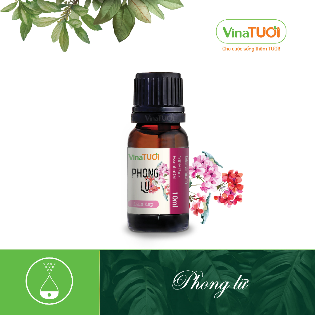 VINA TƯƠI 精油 フローラル グラニウム 10ml 品質検査証明書付き