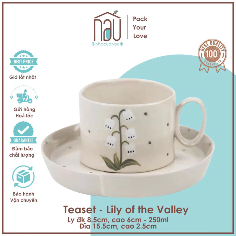白百合柄ヴィンテージ風ティーカップ＆ソーサーセット | 高級磁器製 ティー・コーヒー兼用 誕生日ギフト