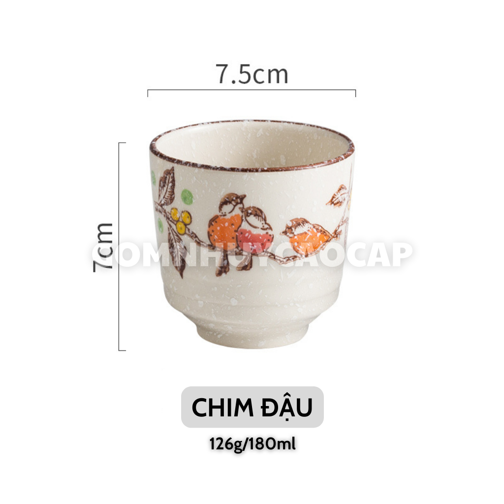 ヴィンテージクラフト クラシックバード マグカップ 小鳥柄 高級陶器 180ml 不明メーカー名