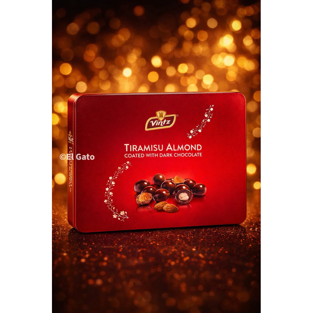 Vintz 高級チョコレート 160g マレーシア産 赤い缶入り 3種のフレーバー ギフト
