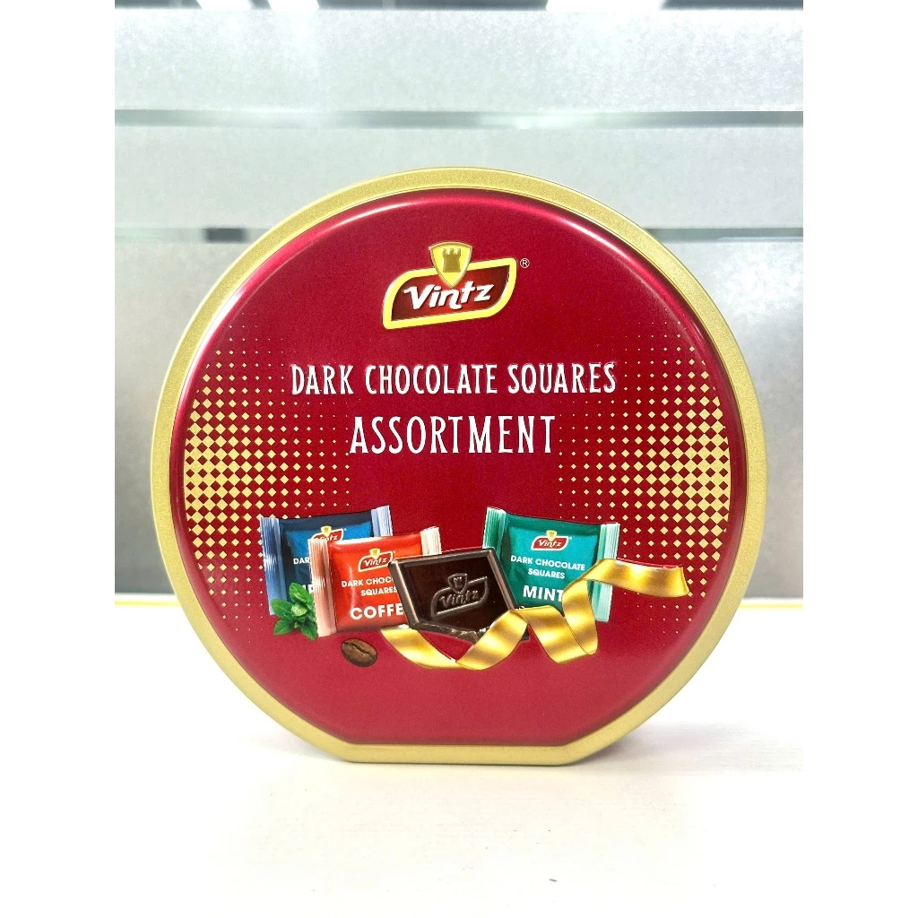 Vintz スクエアチョコレート 110g（レッド缶/ミックス）マレーシア産