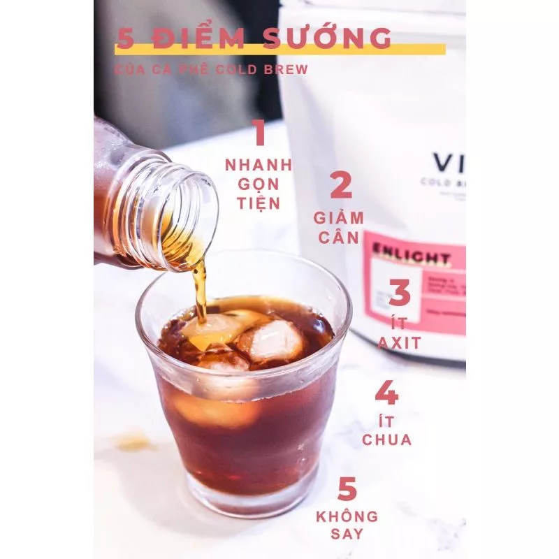 Visty エチオピア エンライトブレンド 挽き済みコールドブリューコーヒー 500g