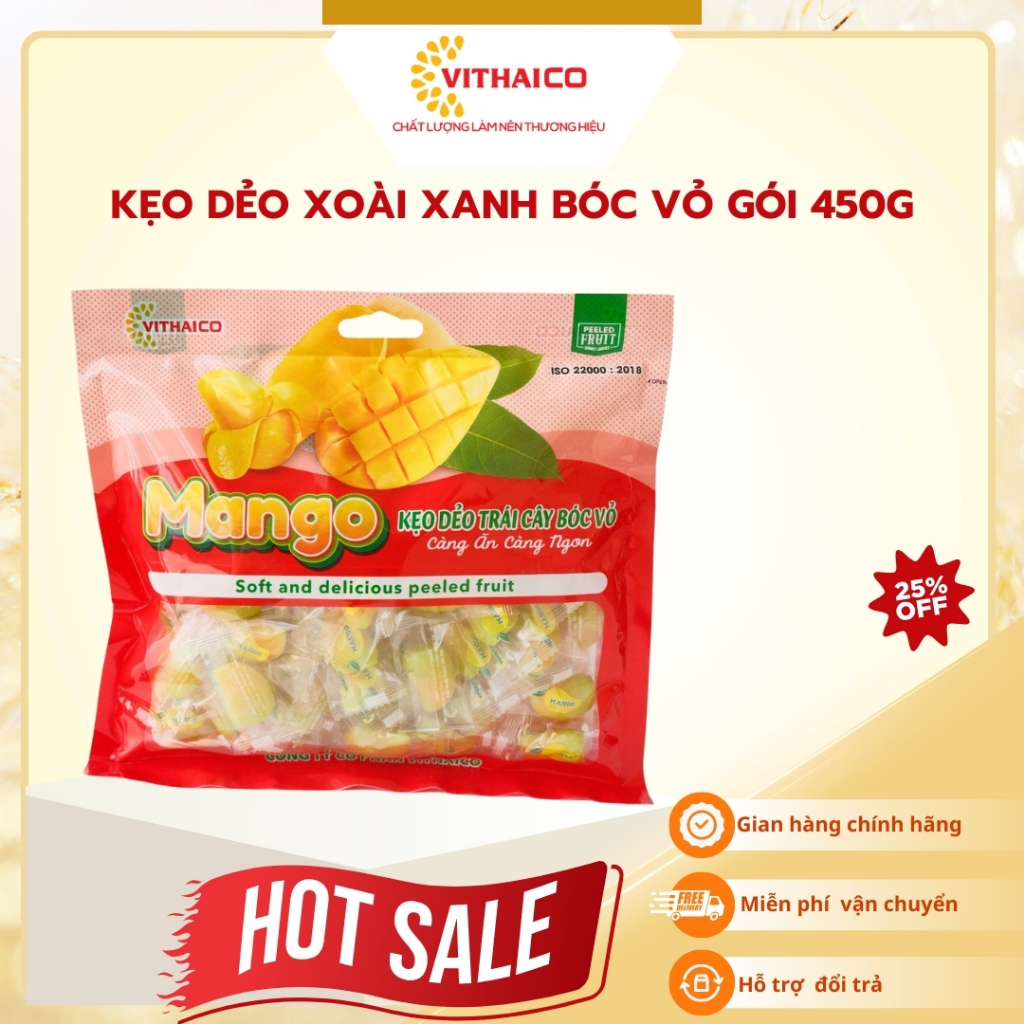 VITHAICO フルーツソフトキャンディ 青マンゴー味 450g VITHAICO