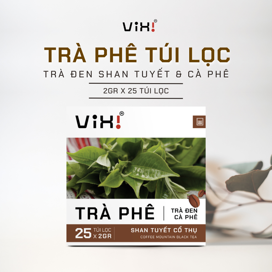 ViXi 古代シャントゥエット茶とアラビカコーヒーの便利なティーバッグ 50gr ボックス - ジャスミン茶