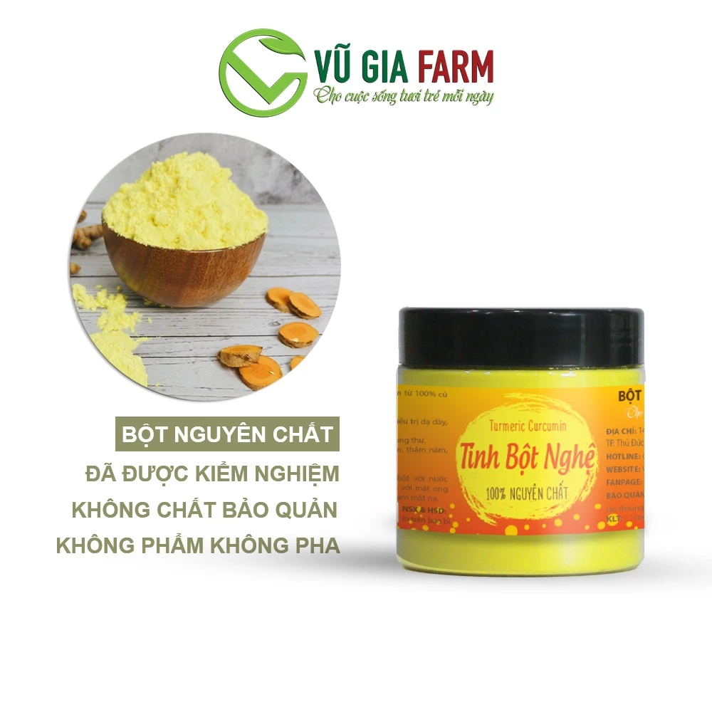 Vũ Gia 純粋ウコンパウダー 100g フェイスパックブラシ付き