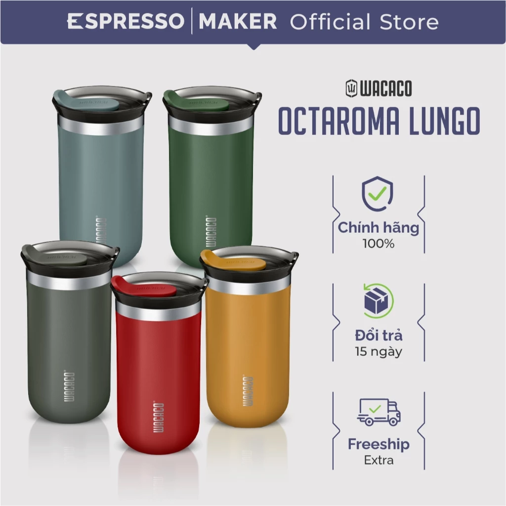 Wacaco Octaroma Lungo 保温マグカップ 300ml - 公式24ヶ月保証付き