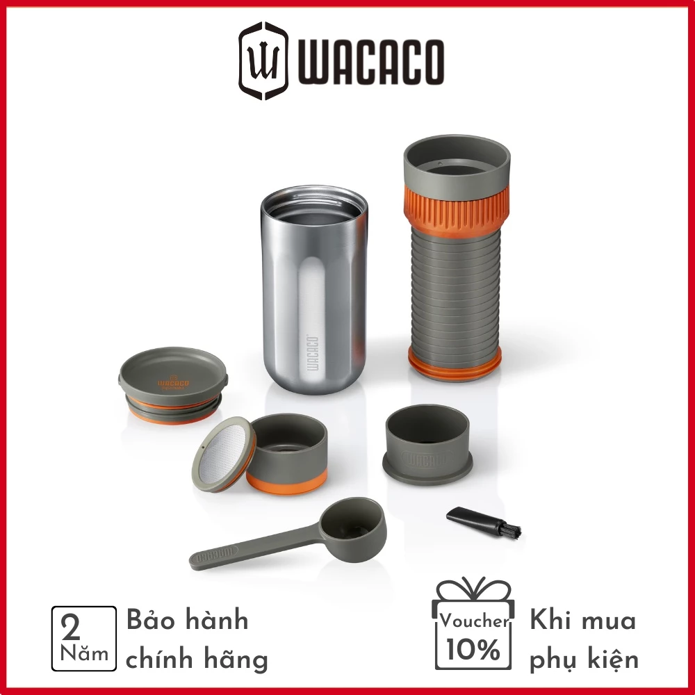 Wacaco Pipamoka 多機能ポータブルコーヒーメーカー - 真空断熱マグカップ一体型 - 24ヶ月正規保証